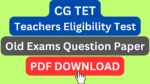 CG TET Old Exams Question Paper