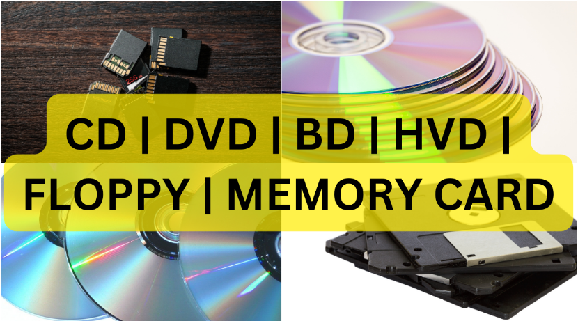 Optical Disk in Computer CD DVD BD HVD Floppy SD XD Card