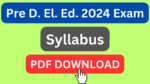 Pre. D. El. Ed. 2024 Syllabus
