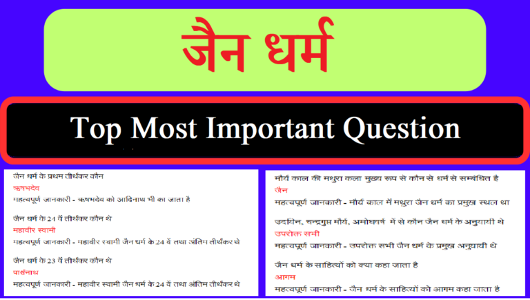 Jain Dharm Top Most Important Question