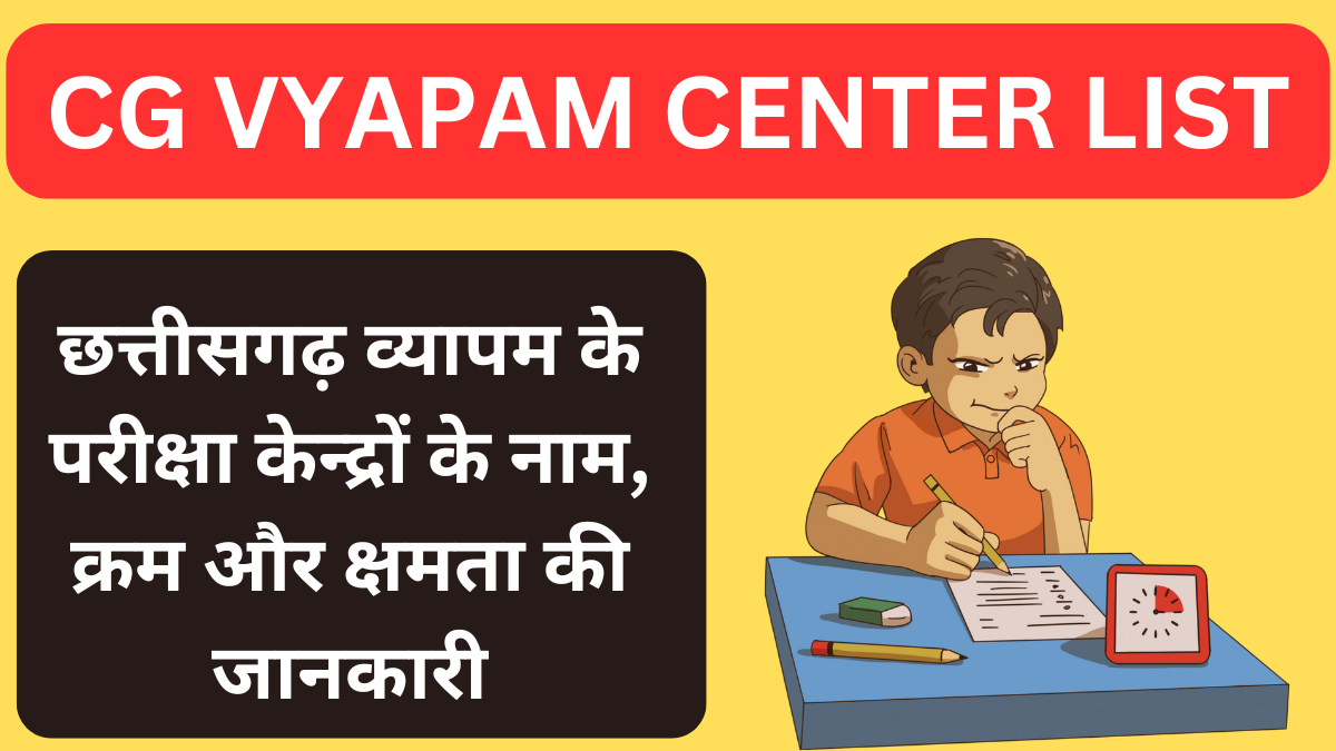 CG Vyapam Center List