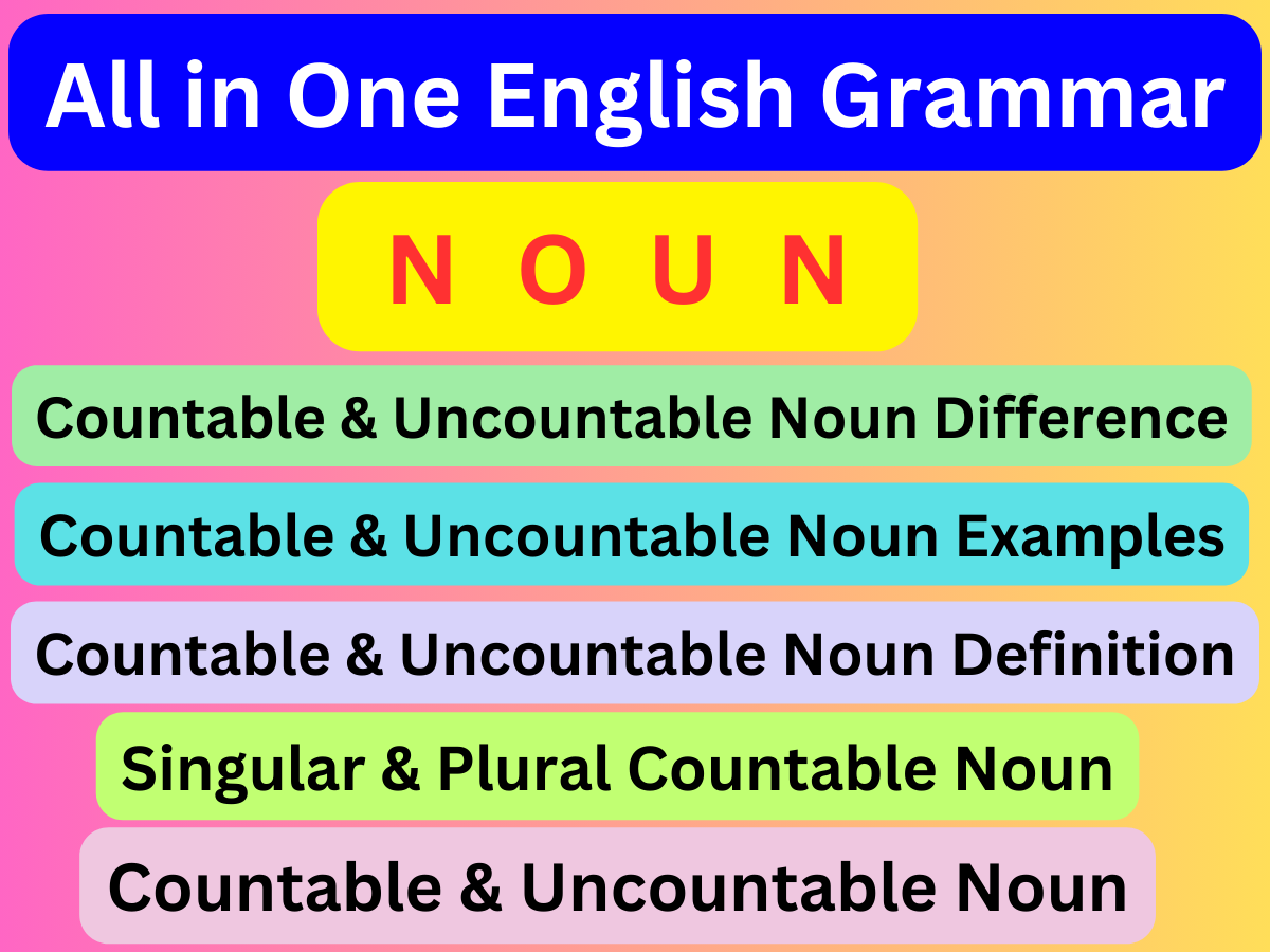 Countable and Uncountable Noun Difference