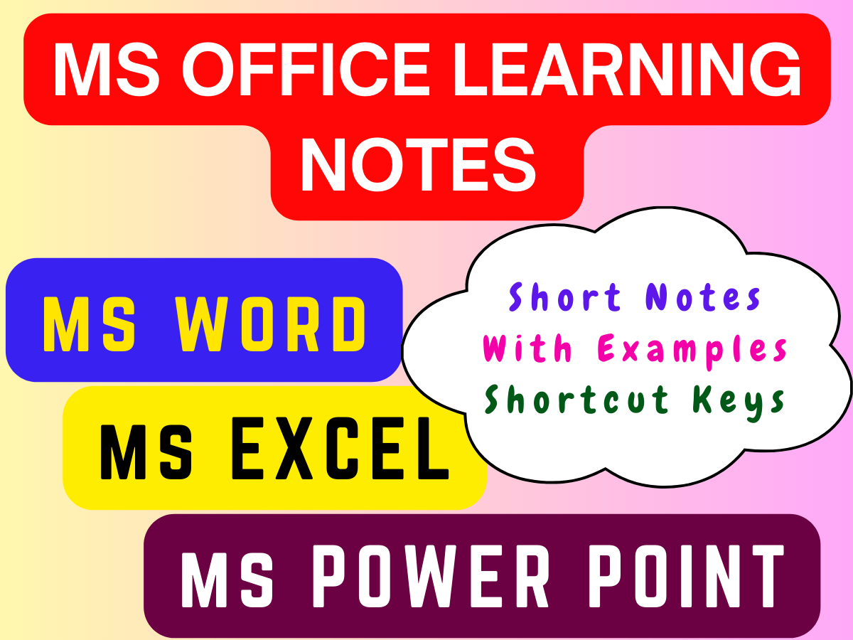 MS office Notes in Hindi